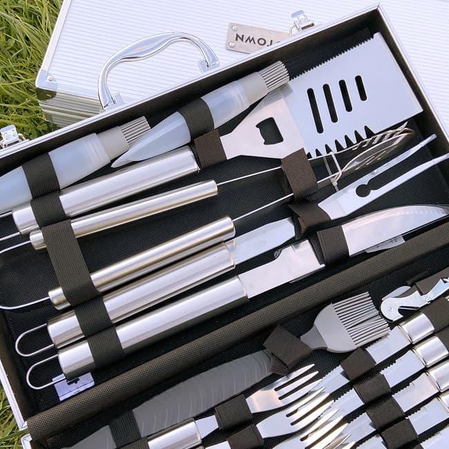 Набор инструментов для барбекю, гриля в чемодане «BBQ» 24 предмета - фото 3 - id-p179621234