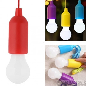 Лампочка Led на шнурке Lampada (светильник для шкафа) Красный корпус