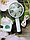 Портативный USB-вентилятор с держателем телефона Mini Fan Phone Holder Светло-зеленый, фото 9