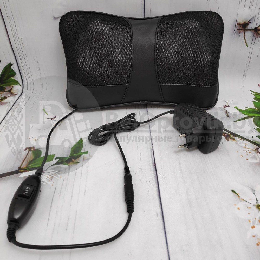 Массажная подушка для машины и дома с ИК подогревом Massage Pillow for Home and Car NEW с 6-ю роликами. - фото 7 - id-p179627134