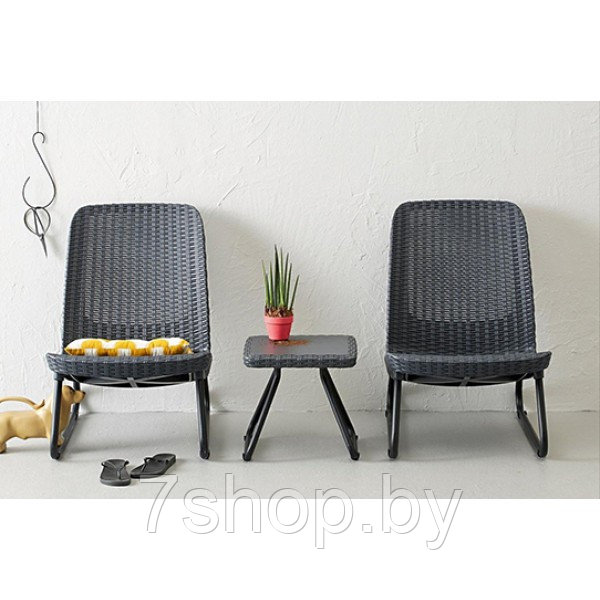 Комплект мебели для отдыха Keter Rio Patio set (Рио Патио Сэт) графит - фото 4 - id-p179631381