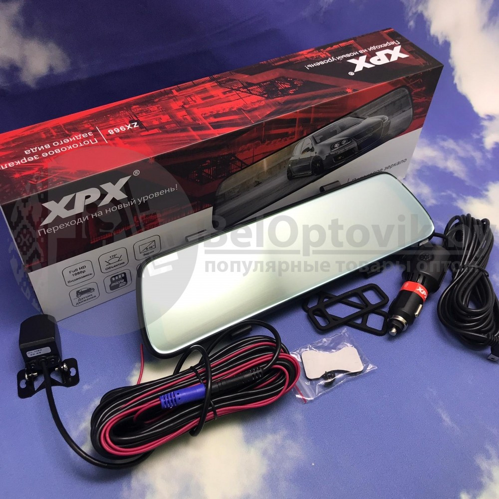 (Оригинал Корея) Зеркало - видеорегистратор XPX ZX968 (в комплекте с двумя камерами дорогазадний вид, - фото 8 - id-p179625144