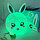 Cветильник  ночник из мягкого силикона Белый Кролик LED мультиколор (Пульт управления) Голубой, фото 6