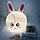 Cветильник  ночник из мягкого силикона Белый Кролик LED мультиколор (Пульт управления) Голубой, фото 7