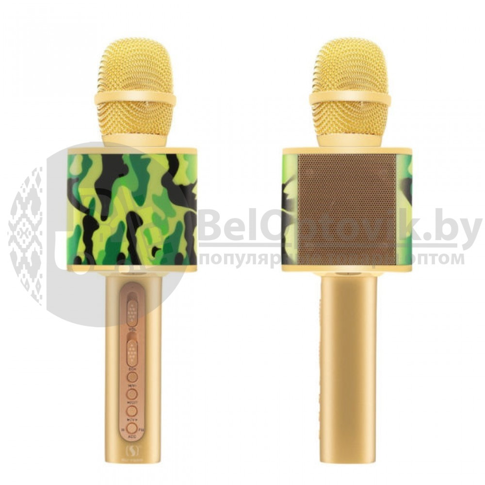 Беспроводной Bluetooth караоке микрофон, портативная колонка Magic Karaoke YS-65 Рисунок: дерево с золотым - фото 10 - id-p179628156