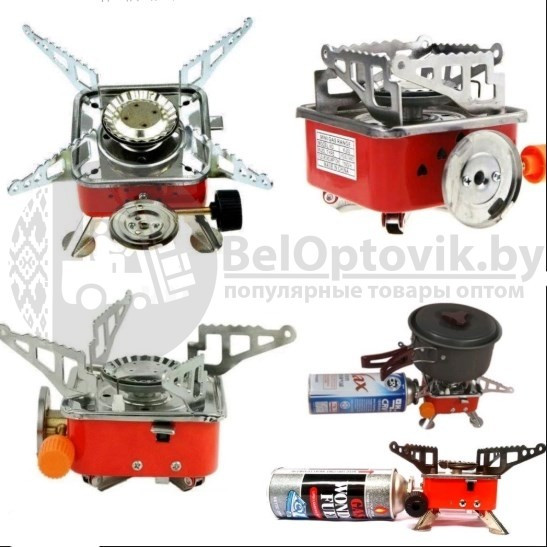 Газовая горелка (плита) Windproof Camping Stove к-202(YC-201) с чехлом - фото 3 - id-p179630142