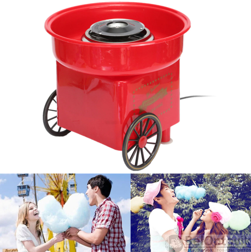 Аппарат для приготовления сладкой сахарной ваты RETRO Cotton Candy CARNIVAL, 500 W Красная - фото 4 - id-p179624182