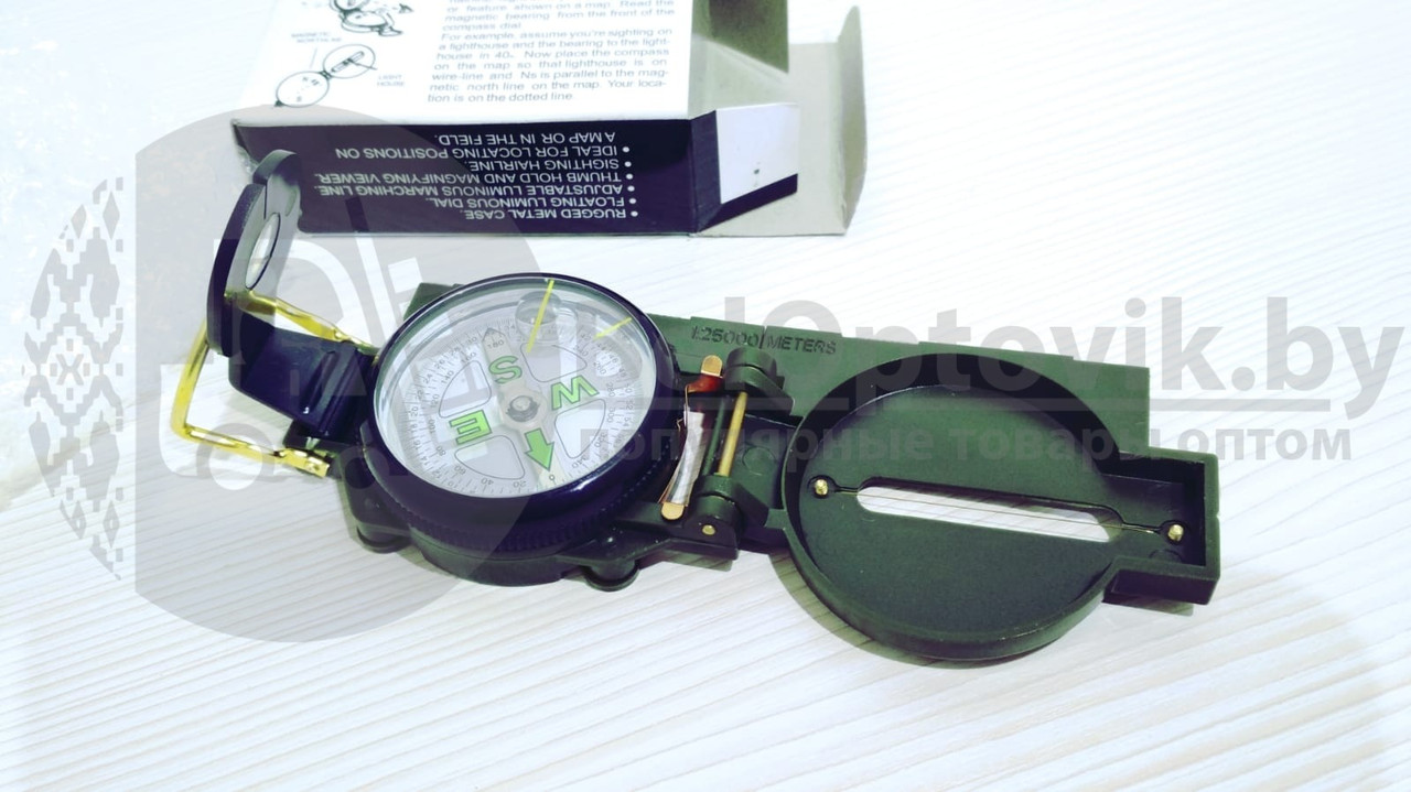 Компас туристический Marching Lensatic Compas Зеленый - фото 5 - id-p179630165