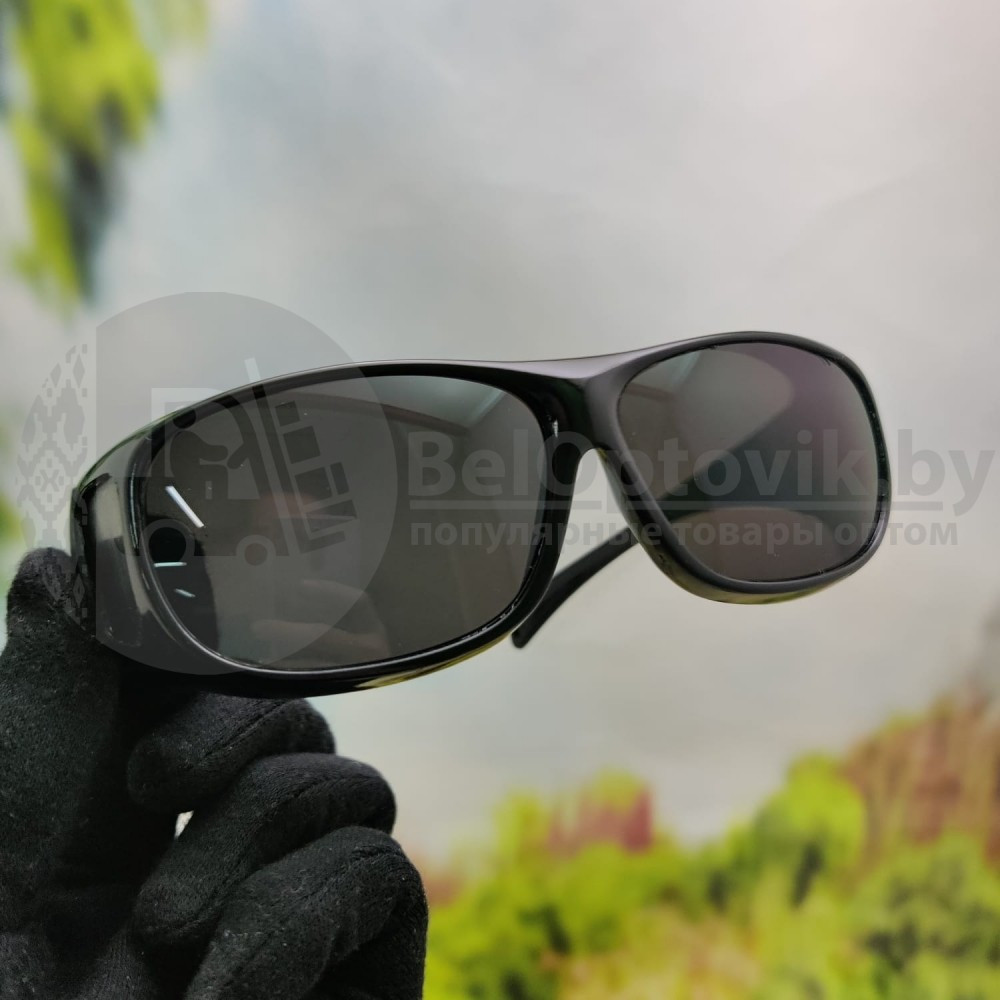 Антибликовые очки, солнцезащитные очки для водителей HD Vision Wrap Arounds 2 пары ( защита от яркого света и - фото 2 - id-p179631222