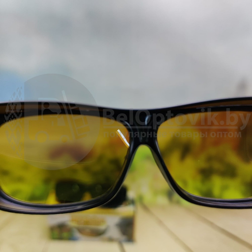Антибликовые очки, солнцезащитные очки для водителей HD Vision Wrap Arounds 2 пары ( защита от яркого света и - фото 4 - id-p179631222