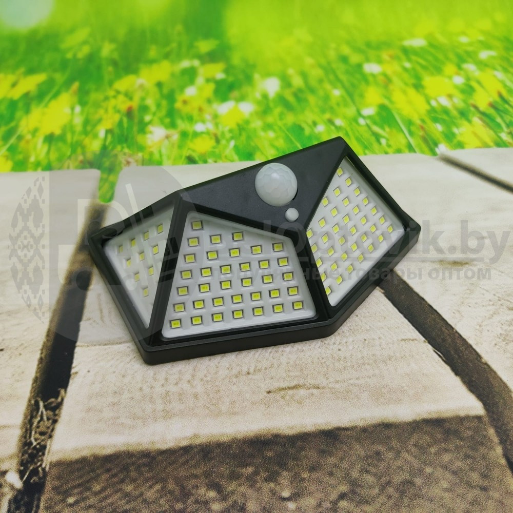 Уличный светильник с датчиком движения на солнечной батарее Solar Interaction Wall Lamp, 3 режима 100 СОВ - фото 5 - id-p179624240