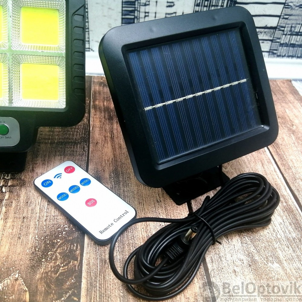 Уличный светодиодный светильник Т-90 6-ти секционный на выносной солнечной батарее (пульт ДУ, 3 режима работы) - фото 3 - id-p179623144