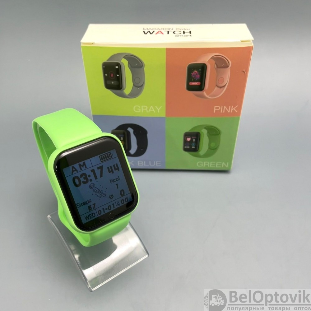Умные часы Macaron Color Smart Watch Черный - фото 9 - id-p179623146