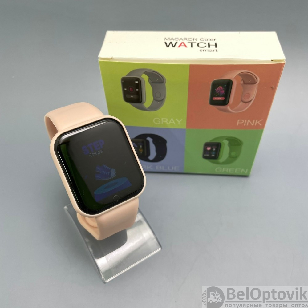 Умные часы Macaron Color Smart Watch Розовый - фото 6 - id-p179623150