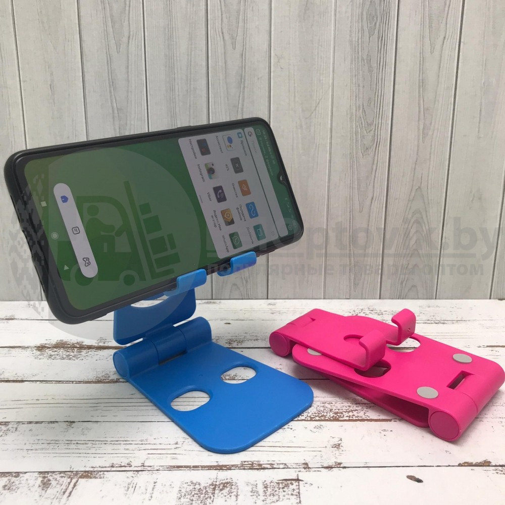 Подставка складная держатель Folding Bracket для мобильного телефона, планшета L-301 Розовый - фото 8 - id-p179626239
