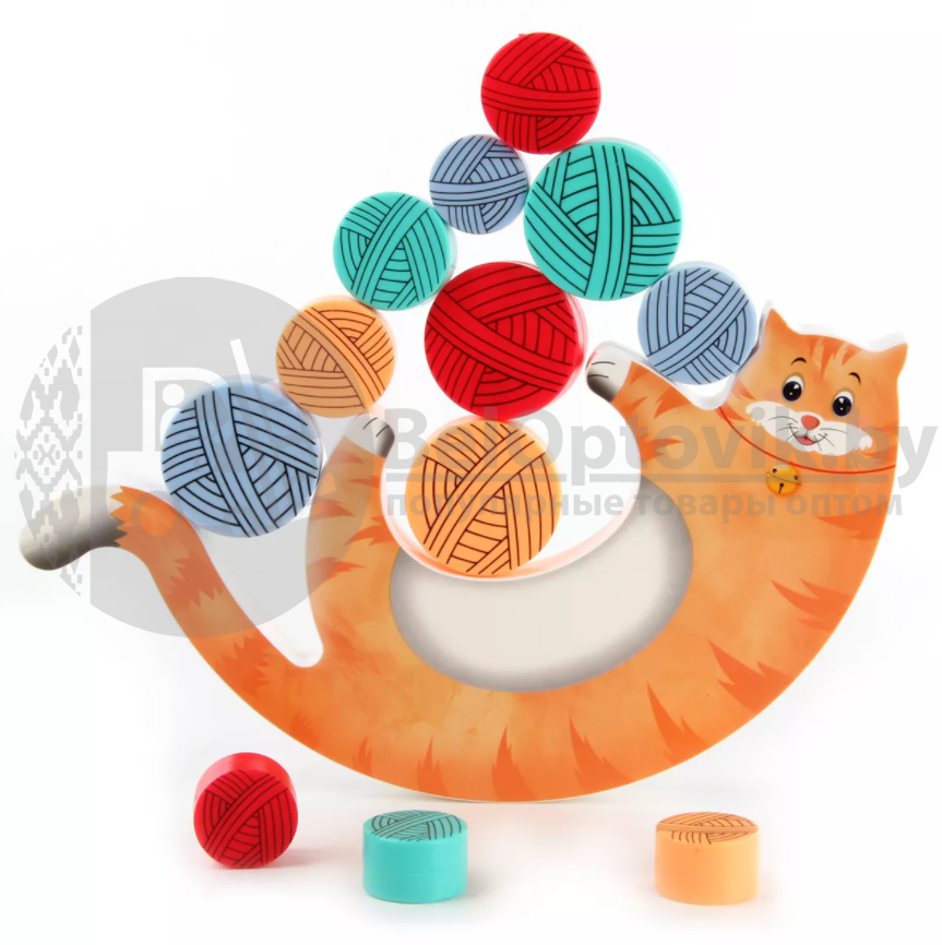 Игрушка - баланс развивающая Котик с клубочками Fur Joy, 929-16 - фото 3 - id-p179624255
