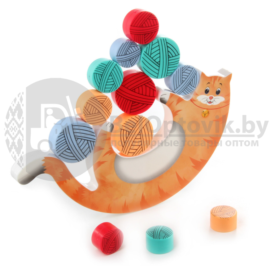 Игрушка - баланс развивающая Котик с клубочками Fur Joy, 929-16 - фото 5 - id-p179624255