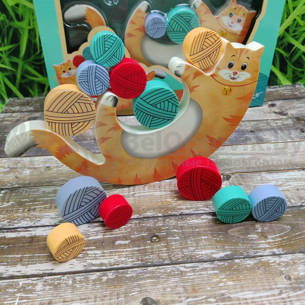 Игрушка - баланс развивающая Котик с клубочками Fur Joy, 929-16 - фото 8 - id-p179624255