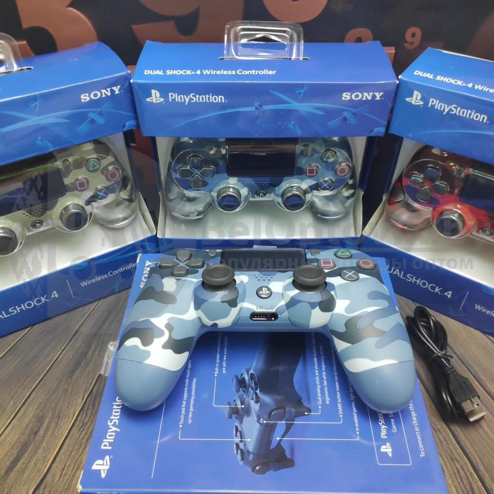 Игровой геймпад Sony DualShock 4 , беспроводной Синий хаки - фото 4 - id-p179625269