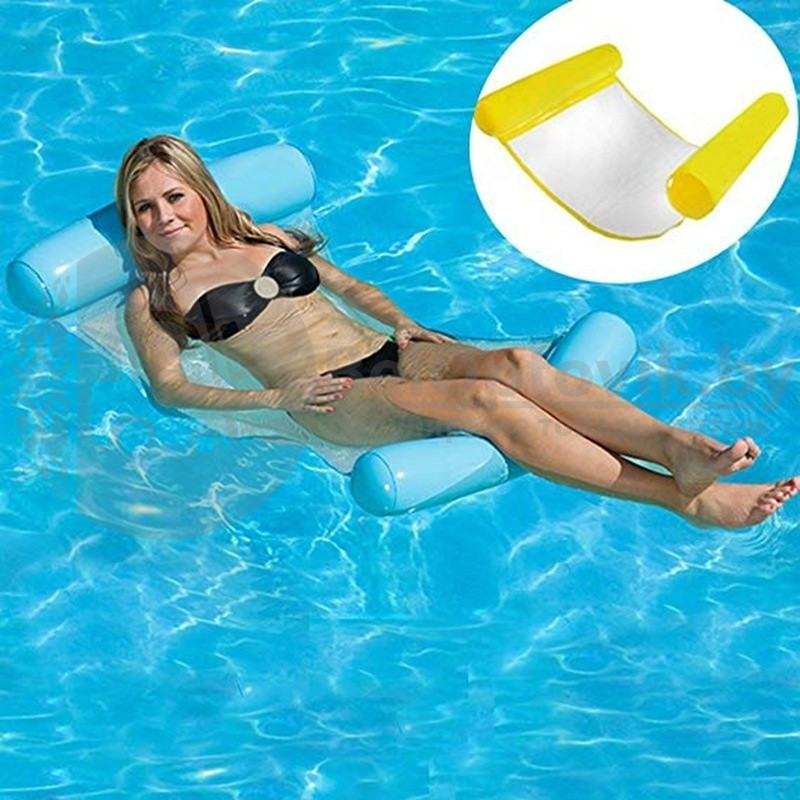 Водный надувной матрас с подголовником Floating bed 120х73 см - фото 6 - id-p179629264