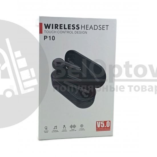 Беспроводные наушники Wireless Headset P10 Bluetooth 5.0 Белые - фото 5 - id-p179628269