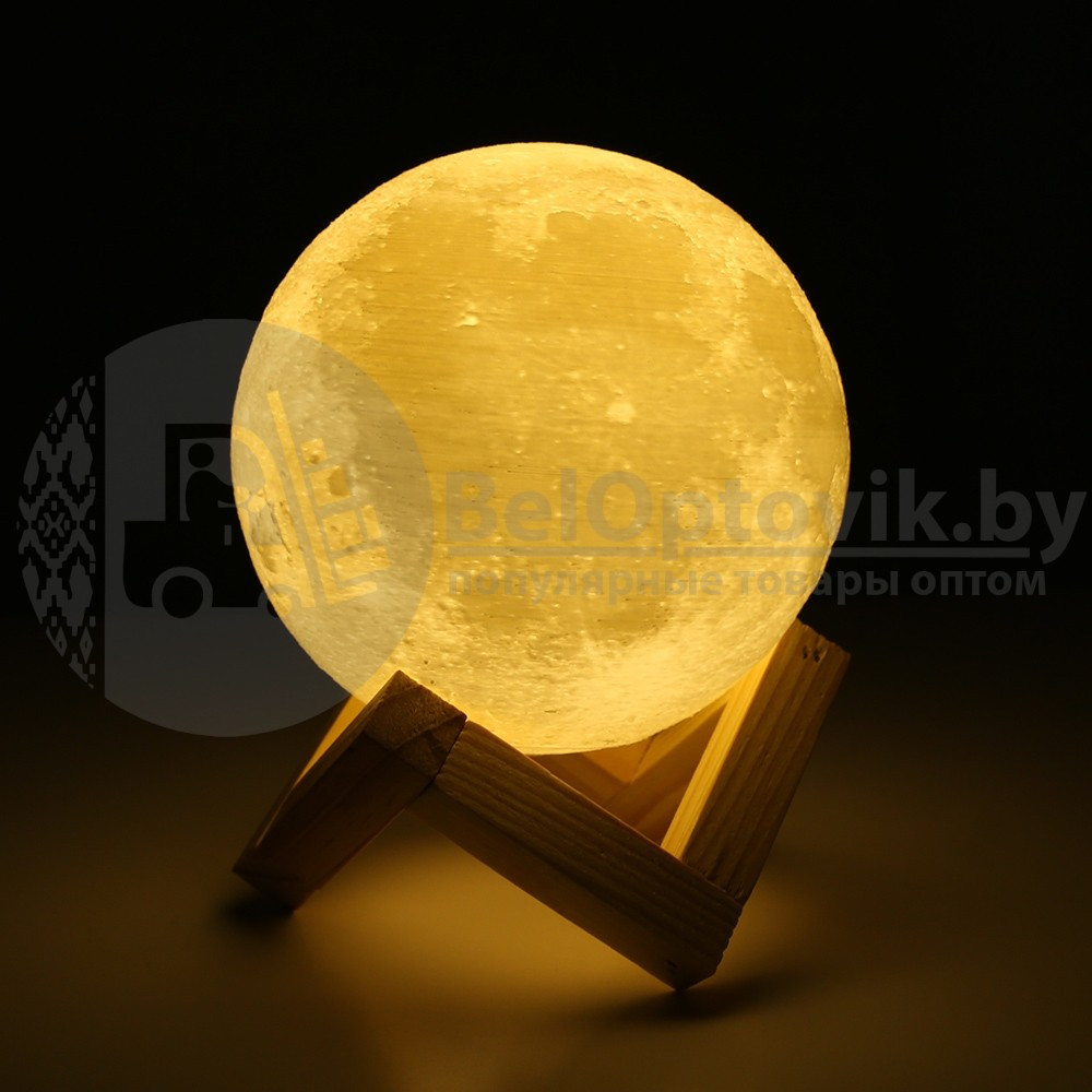 Лампа-ночник реалистичная объемная Moon Lamp Луна, d 15 см - фото 7 - id-p179629288