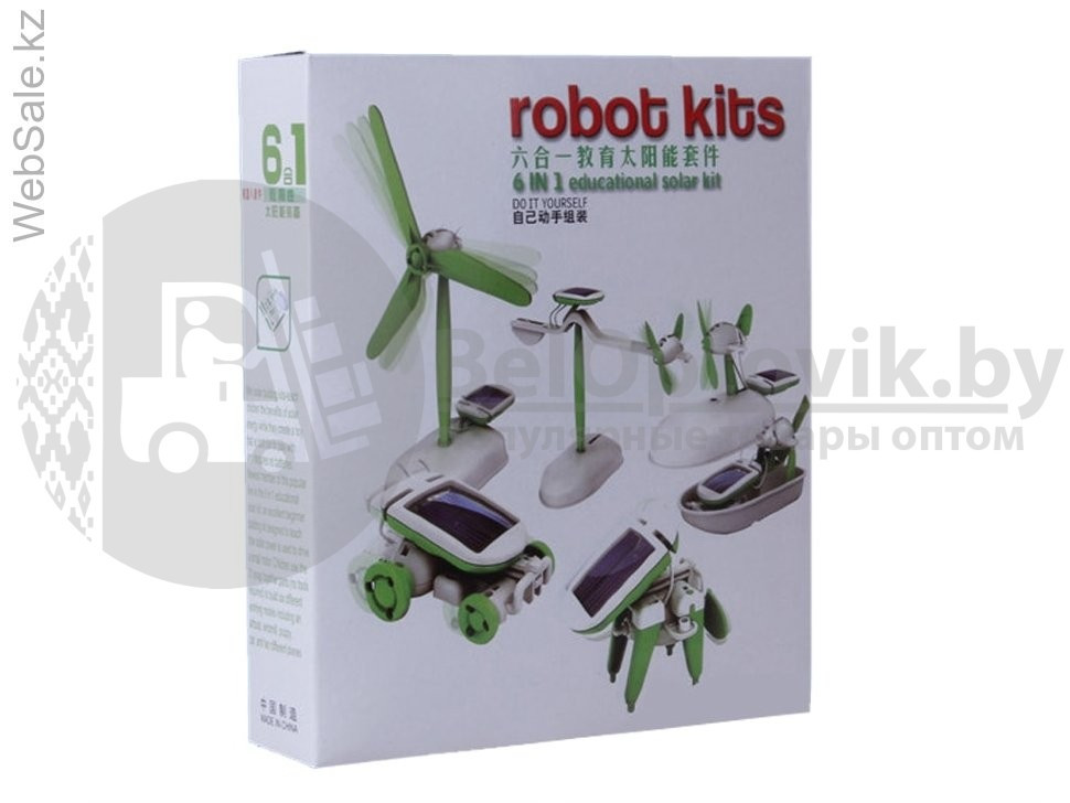 Конструктор Robot kits 6 in 1 education solar kit - фото 5 - id-p179629289