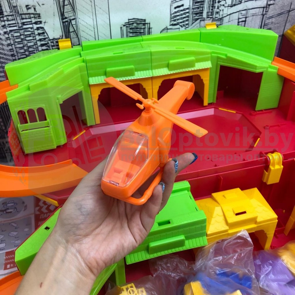 Игровой набор Hot Wheels. Парковка с вертолетной площадкой с вертолетом в комплекте (Хот Вилс) - фото 5 - id-p179626283
