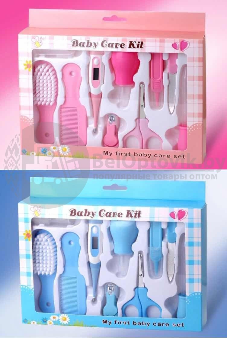 Набор по уходу за ребенком Baby Care Set, 10 предметов, 0м Розовый - фото 7 - id-p179626301