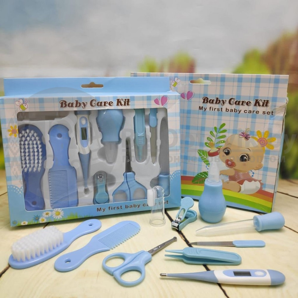 Набор по уходу за ребенком Baby Care Set, 10 предметов, 0м Голубой - фото 3 - id-p179626302