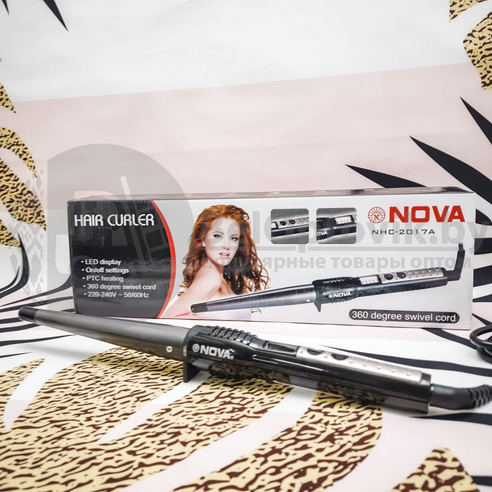 Профессиональная коническая плойка для завивки волос NOVA Hair Curler NHC-2017А - фото 10 - id-p179626303
