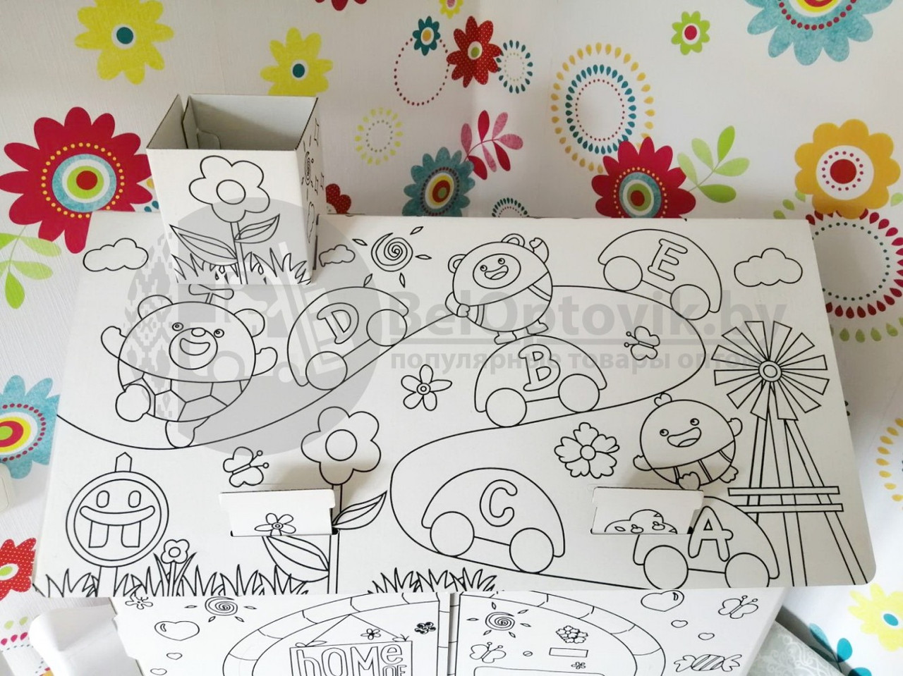 Детский Кукольный домик Раскраска DIY Doodle House 60х53х43 см (Сборка без клея) - фото 10 - id-p179626339