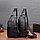 Кожаный слинго рюкзак  Crocodile (Крокодил) Чёрный, фото 4
