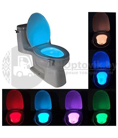 Цветная LED подсветка для унитаза (туалета) с датчиком движения Light Bowl - фото 4 - id-p179630382