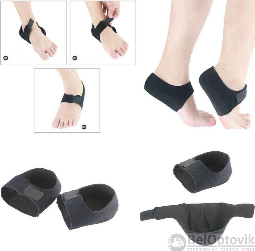 Силиконовые гелевые подпяточники Silicone Heel от фасциита, пяточных шпор - фото 9 - id-p179623399