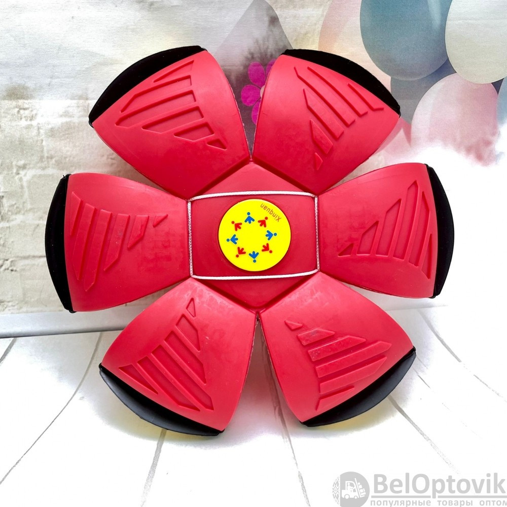 Светодиодный Мяч трансформер Cool Ball UFO для игр на открытом воздухе Красный - фото 3 - id-p179623418