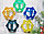 Массажер рифленый Лапонька-6 для тела на шести массажных элементах Цвета Микс, фото 2