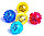 Массажер МАССАЖНЫЙ ШАРИК для интенсивного воздействия в комплекте с двумя кольцевыми пружинами, цвета MIX, фото 7