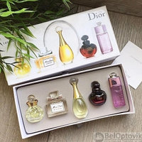 Подарочный набор духов Dior 5 ароматов в мини-флаконах по 5 мл.