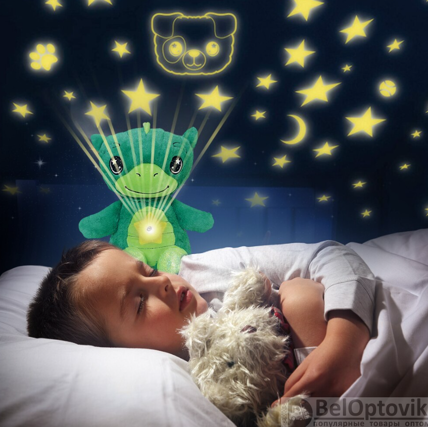 Мягкая игрушка-ночник-проектор STAR BELLY Синий Мишка - фото 5 - id-p179623469