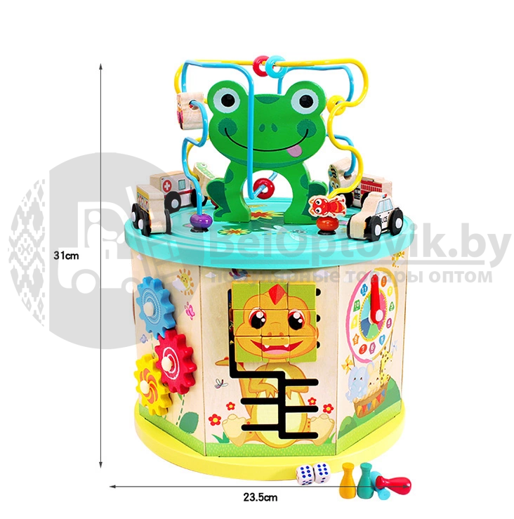 NEW Развивающая деревянная игрушка Winding bead toy series (бизиборд, пальчиковый лабиринт, рыбалка) - фото 5 - id-p179628464