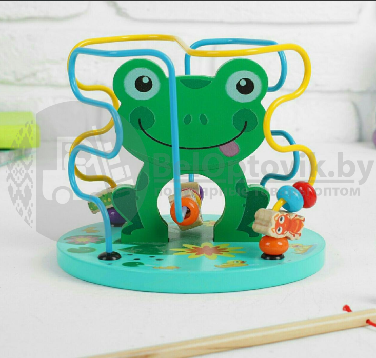 NEW Развивающая деревянная игрушка Winding bead toy series (бизиборд, пальчиковый лабиринт, рыбалка) - фото 8 - id-p179628464