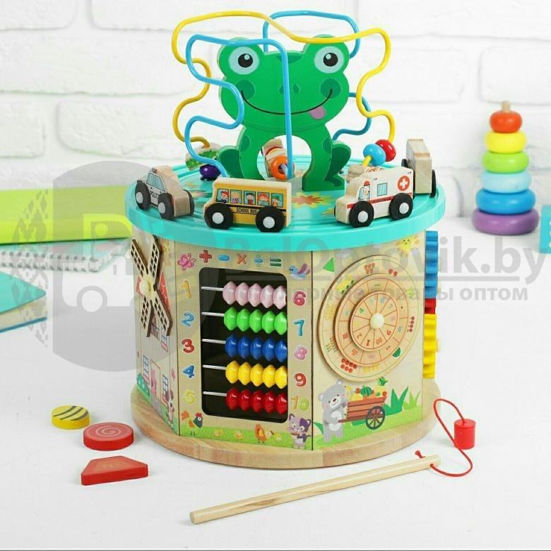 NEW Развивающая деревянная игрушка Winding bead toy series (бизиборд, пальчиковый лабиринт, рыбалка) - фото 9 - id-p179628464