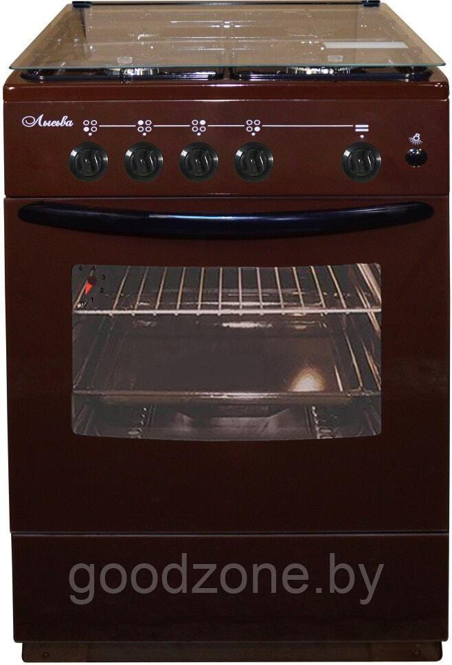 Кухонная плита Лысьва ГП 400 М2С-2у (стеклянная крышка, коричневый) - фото 1 - id-p179632306
