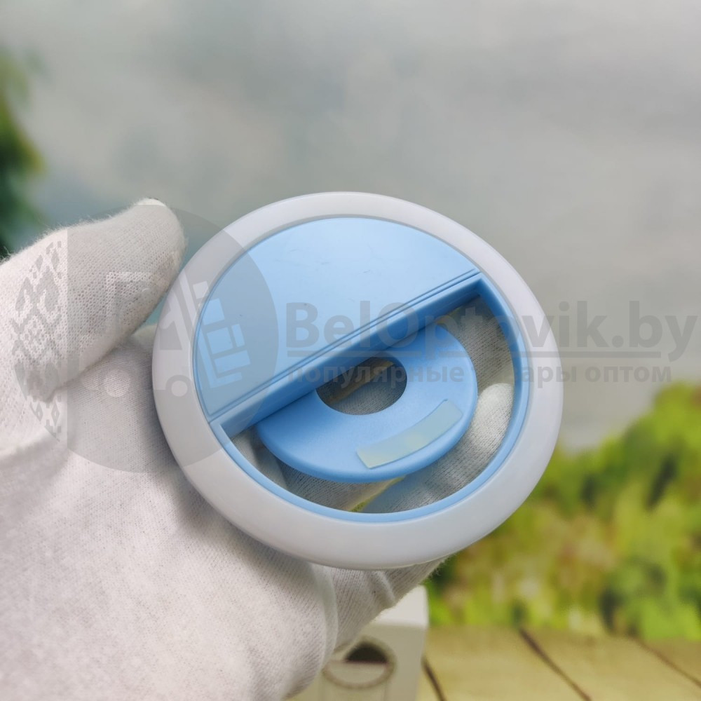 Кольцо для селфи (лампа подсветка) Selfie Ring Light, 2 батарейки ААА (в комплект не входят), 3 свет.режима - фото 6 - id-p179630683