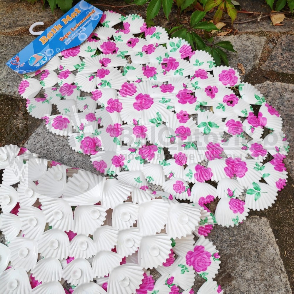 Противоскользящий силиконовый коврик для ванной с присосками Bath Mat Vogue Environmental Летний сад - фото 2 - id-p179626567
