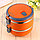 Ланч бокс многоярусный Lunch box Stainless Steel на 2 секции, 1.4л Оранжевый, фото 7