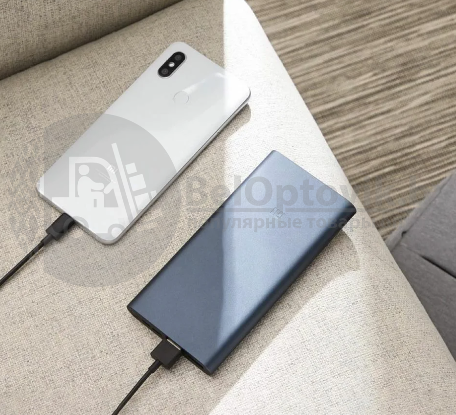 Внешний аккумулятор Xiaomi Mi Power Bank 3, 10000мАч 2xUSB, 1xUSB-C, 2.1А, серебристый ОРИГИНАЛ - фото 8 - id-p179631785