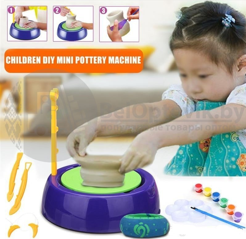 Набор для творчества Pottery Wheel Imaginative Arts Гончар (создание глиняных горшков), 8 Potter machine for - фото 3 - id-p179626601