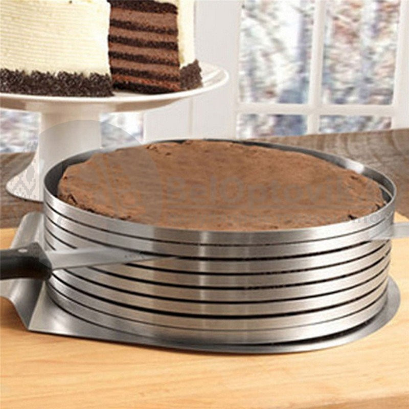 Форма для выпечки коржей (для торта) кольцо раздвижное с прорезями 24-30 см - фото 2 - id-p179629680